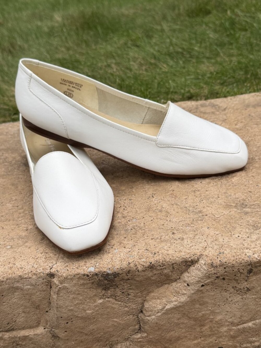 Enzo Angiolini White Leather Liberty Loafers - Like New - Size 8-1/2